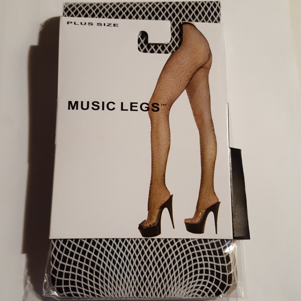 womans fishnet seamless plus sz panty hose WHITE